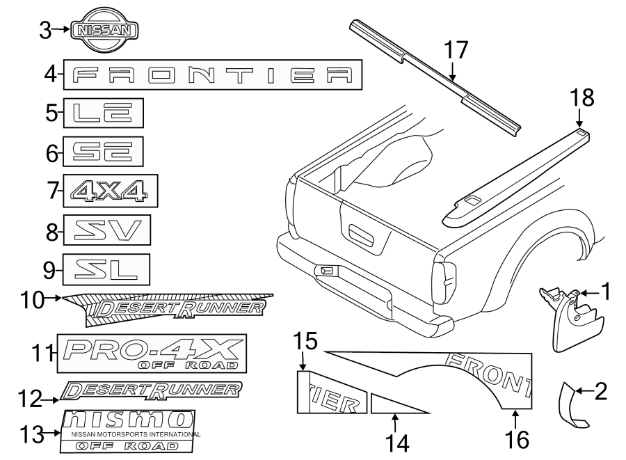 Nissan-Frontier-Tailgate-Emblem.-5-FOOT-BOX,-DESERT-RUNNER-...